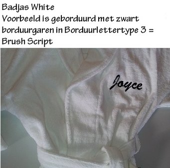 badjas met naam borduren