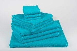 aquablauwe handdoeken