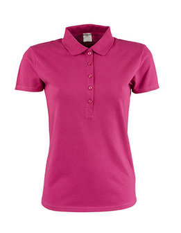 TJ145 dames stretch poloshirts getailleerd roze
