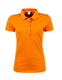 TJ145 dames stretch poloshirts getailleerd oranje