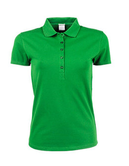 TJ145 dames stretch poloshirts getailleerd groen