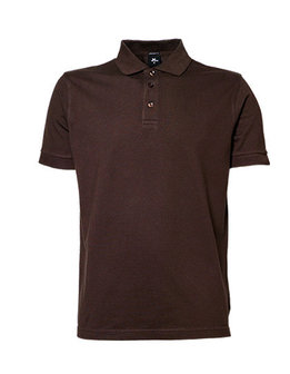 TJ1405 heren poloshirts getailleerd bruin