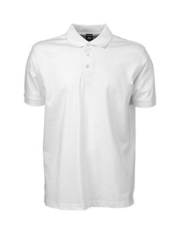 TJ1405 heren poloshirts getailleerd wit