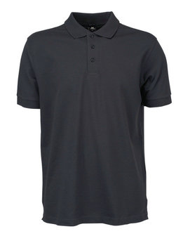 TJ1405 heren poloshirts getailleerd donkergrijs