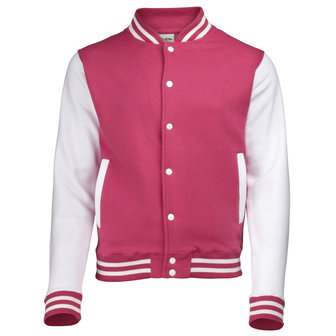 hot pink/white baseball vesten JH043