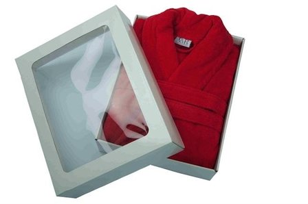 badjas rood kado verpakt