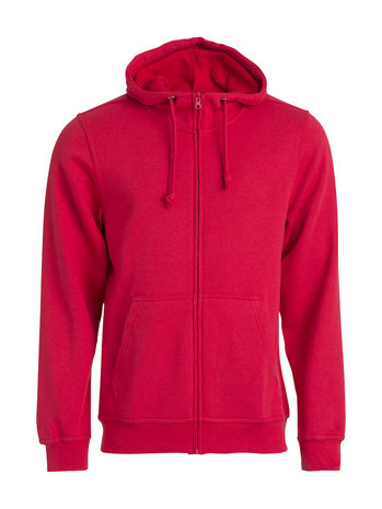 021034 Basic Hoody Full zip Clique rood