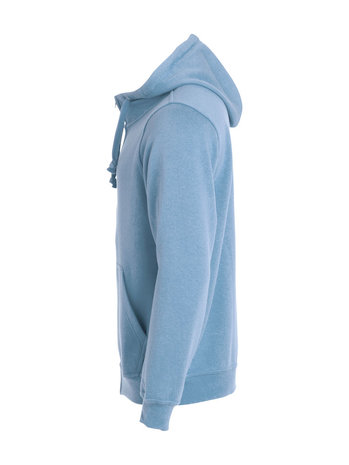 021034 Basic Hoody Full zip Clique licht blauw