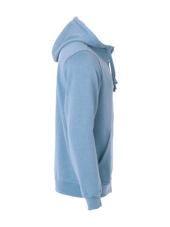 021034 Basic Hoody Full zip Clique licht blauw