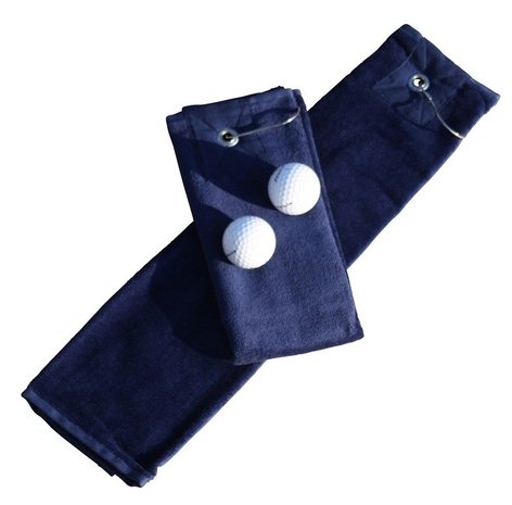 donkerblauwe golfhanddoekjes