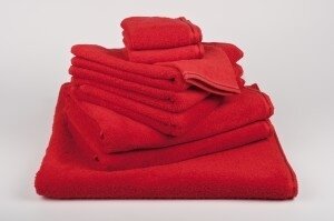 rode badset handdoeken
