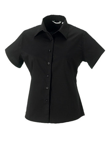 Z917F dames blouses korte mouwen zwart