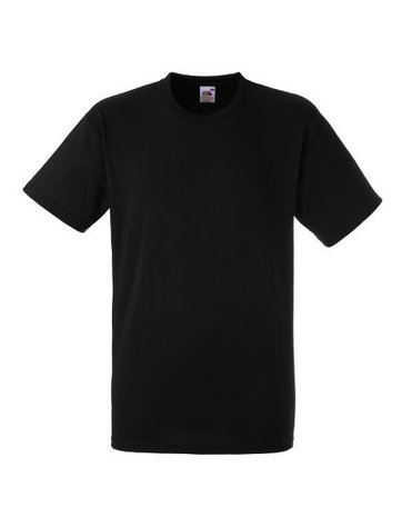 F182 heavy t-shirts Fruit of the Loom goedkope ronde hals shirts zwart