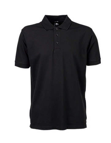 TJ1405 heren poloshirts getailleerd zwart