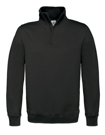 BCWUI22 sweaters met rits B&C zwart