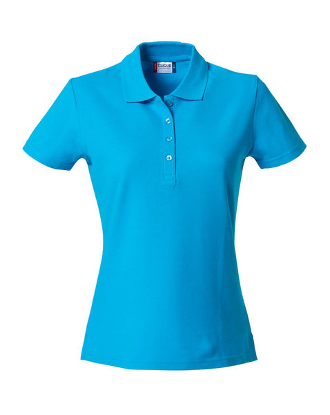 028230 Basic Polo Ladies Clique turquoise