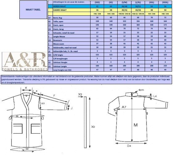 AR541 Badjas Dark Green (donkergroen) A&amp;R