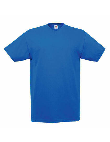 F270 t-shirts kobalt blauw heren v hals