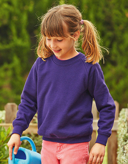 F304K kindersweaters met raglanmouwen Fruit of the Loom