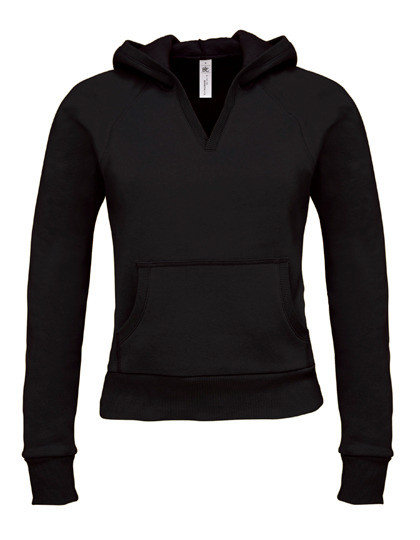 BCWW625 damessweaters met capuchonz zwart