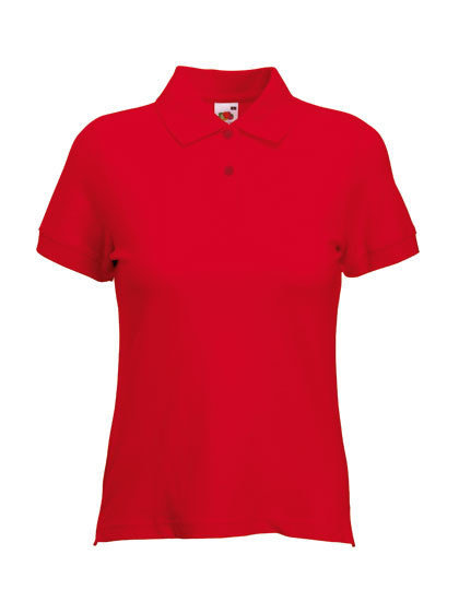 F519 lady fit damespoloshirts fruit of the loom rood
