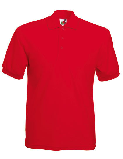 F502 Fruit of the Loom poloshirts rood red