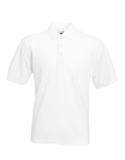 F502 Fruit of the Loom poloshirts wit white