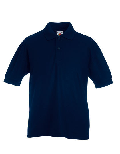 F502K kinderpoloshirts Fruit of the Loom donkerblauw