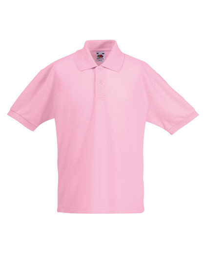 F502K kinderpoloshirts Fruit of the Loom lichtroze