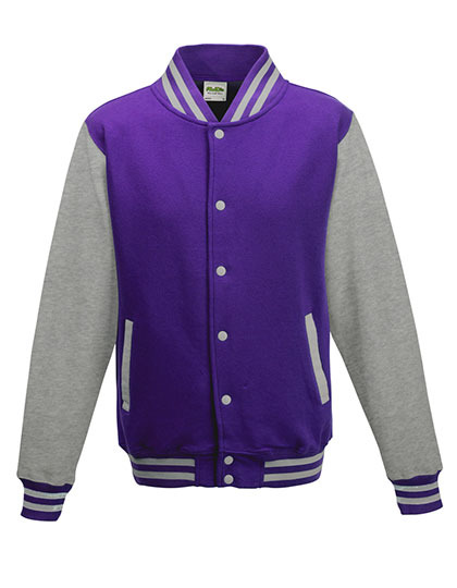 purple/heather grey JH043 baseball vesten