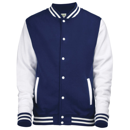 oxford navy/white JH043 baseball vesten