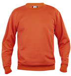 021030 Sweater Basic Roundneck Diep-Oranje Clique