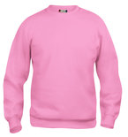 021030 Sweater Basic Roundneck Helder Roze Clique