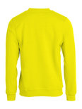 021030 Sweater Basic Roundneck Signaal-Geel Clique