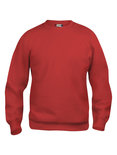 021030 Sweater Basic Roundneck Rood Clique