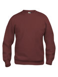 021030 Sweater Basic Roundneck Bordeaux Clique
