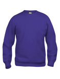 021030 Sweater Basic Roundneck Helder Lila Clique