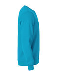 021030 Sweater Basic Roundneck Turquoise Clique