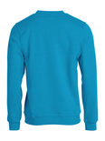 021030 Sweater Basic Roundneck Turquoise Clique