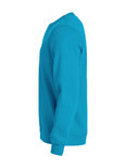021030 Sweater Basic Roundneck Turquoise Clique