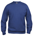 021030 Sweater Basic Roundneck Blauw Clique