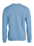 021030 Sweater Basic Roundneck Licht Blauw Clique