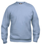 021030 Sweater Basic Roundneck Licht Blauw Clique