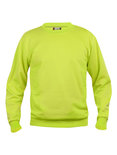 021030 Sweater Basic Roundneck Signaal Groen Clique