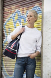 021030 Sweater Basic Roundneck Licht Groen Clique
