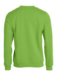 021030 Sweater Basic Roundneck Licht Groen Clique