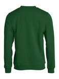 021030 Sweater Basic Roundneck Flessen Groen Clique