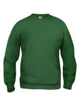 021030 Sweater Basic Roundneck Flessen Groen Clique