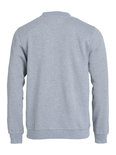 021030 Sweater Basic Roundneck Grijs-Melange Clique