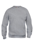 021030 Sweater Basic Roundneck Grijs-Melange Clique